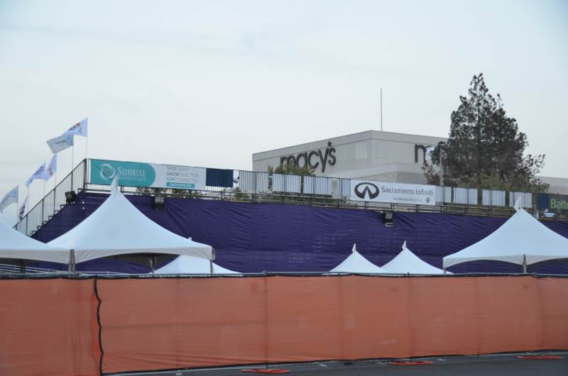 The Dream Stadium set up in the Sunrise Mall parking lot will feature several professional tennis matches this July.