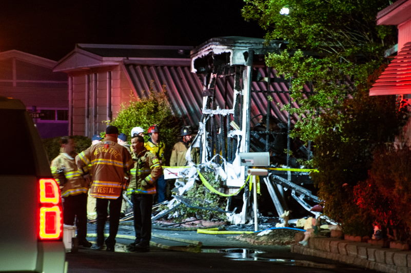Mobile home park fire