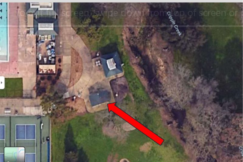 A location concept from the Sunrise Recreation and Park District Agenda packet for Oct. 15 shows the site of a proposed mural at Rusch Park, on the wall of restroom buildings located near the Rusch Park pool and pickleball courts. // Sunrise Recreation and Park District agenda