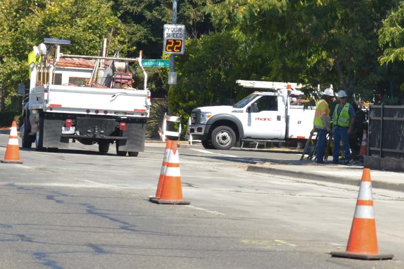 Antelope Road construction, new stop light. Photo by Luke Otterstad