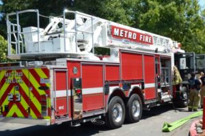 Metro Fire ladder truck, Citrus Heights Sentinel