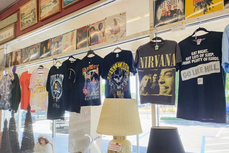 shirts display, Whatsupstairs thrift store