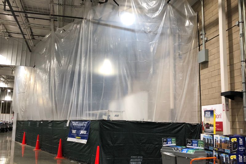 The food court at Costco on Auburn Blvd. is under construction.