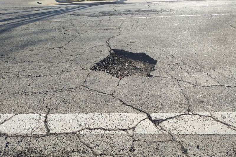 A pothole