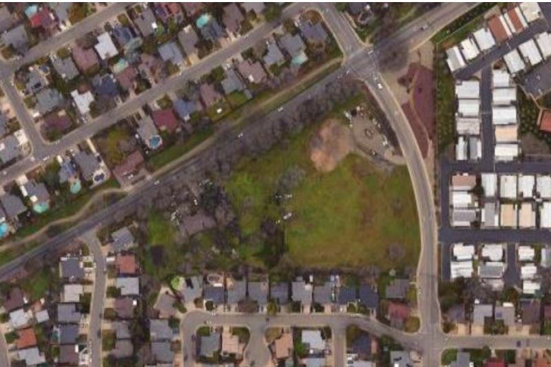 An aerial view of 8240 Old Auburn Road.