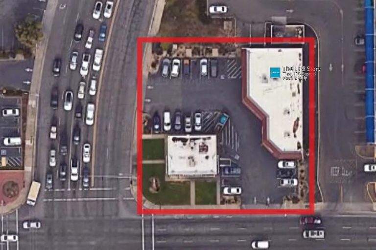 Aerial image of a property located at San Juan Ave. and Greenback Lane.