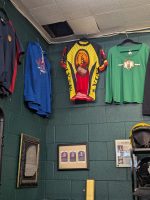 A title is missing and the ceiling appears to reportedly have water damage according to an employee who has worked at Whatsupstairs for 12 months. Sept. 10, 2025. // SB Williams