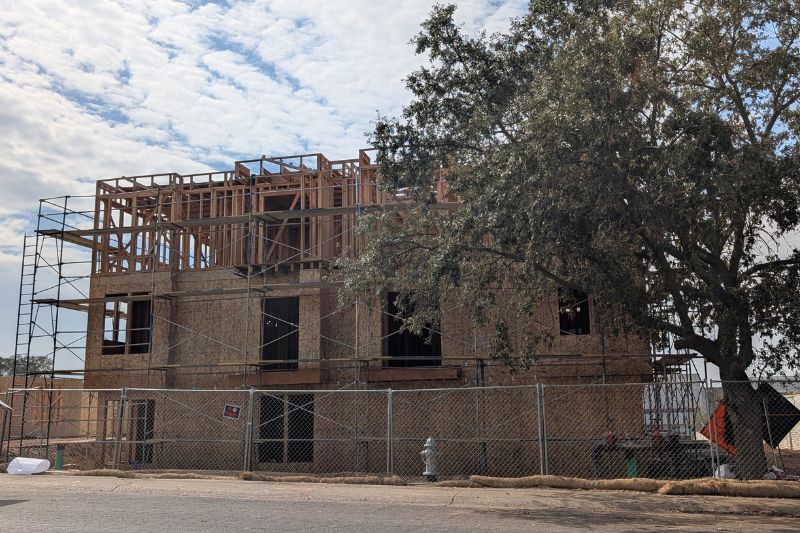 New apartments under construction behind Sunrise Mall