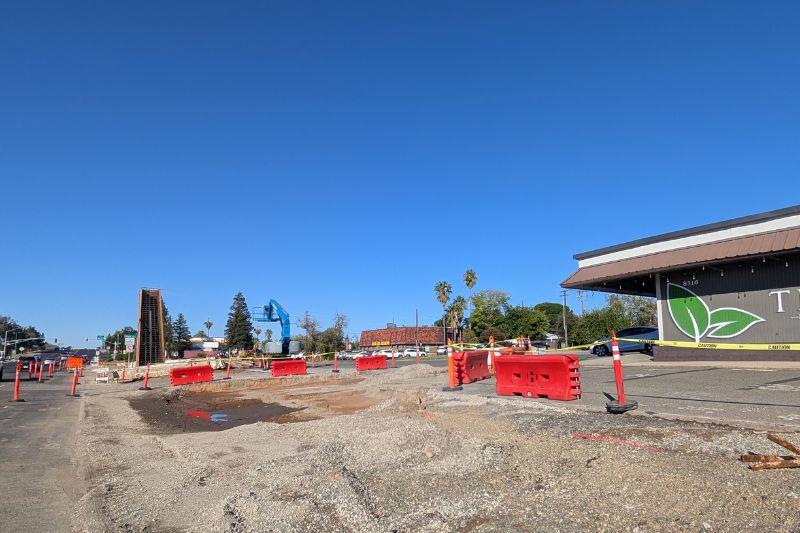 Improvements are planned for the driveway entrance to Tea It to accommodate a new stoplight planned for Auburn blvd. // SB Williams